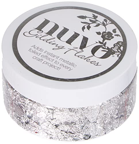 Nuvo by Tonic Studios Nuvo Metallflocken – Silver Bullion (200 ml), Powder, 9x9x5 cm von Tonic Studios