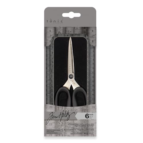 Tim Holtz kleine Schere, 15,2 cm, Allzweckschere zum Schneiden von Stoff, Basteln und Nähen, robuste Mini-Schere mit Titan-Mikrospitze und Komfortgriff von Tonic Studios