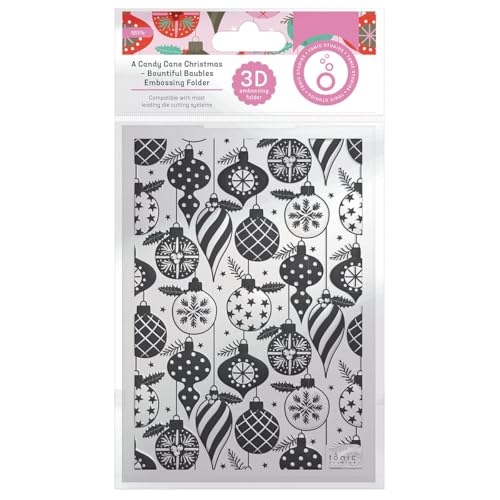 Tonic Studios 3D Embossing Folder-Bountiful Baubles - Candy Cane Christmas von Tonic Studios