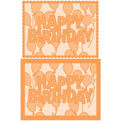 Tonic Studios Celebration Frames Stanzschablonen-Set "Happy Birthday", 2 Stanzformen, 97 mm x 129 mm von Tonic Studios