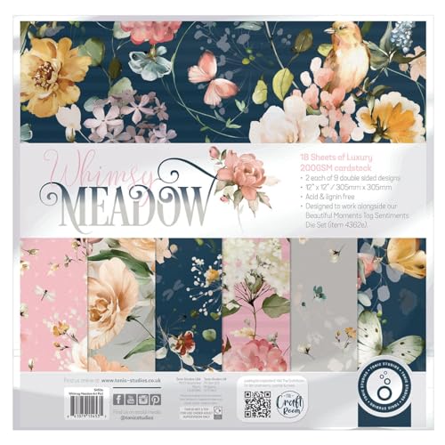 Tonic Studios Whimsy Meadow 5453E gemusterter Papier-Kunstblock, 30,5 x 30,5 cm von Tonic Studios