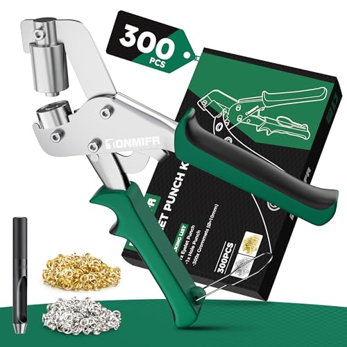 Tonmifr Profi Ösenzange Set mit 300 Rostfreien Ösen Ø 10mm - Magnetische Ösenpresse aus Gehärtetem Stahl für Stoffe, Planen, Leder & Sonnensegeln | Inkl. Schlagwerkzeug Tonmifr Profi Ösenzange Set mit 300 Rostfreien Ösen Ø 10mm - Magnetische Ösenpresse aus Gehärtetem Stahl für Stoffe, Planen, Leder & Sonnensegeln | Inkl. Schlagwerkzeug von Tonmifr