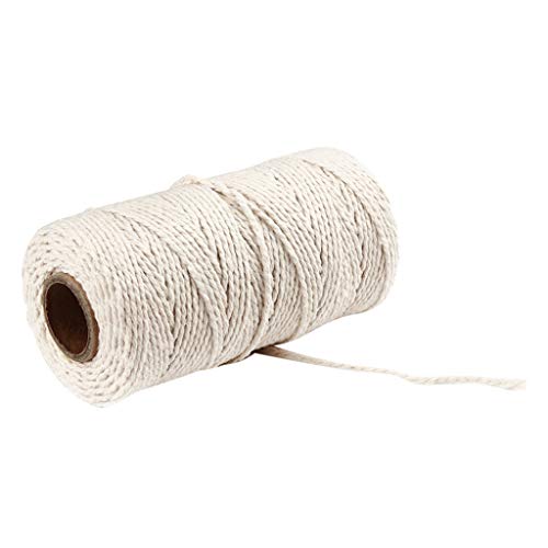 Tonsee Accessoire Strickzubehör-Organisator Crafts String Cord Cotton Long/100Yard Pure Rope 100m Makramee Heimtextilien Stricktasche Selber Compatible with Machen (Beige, One Size) von Tonsee Accessoire