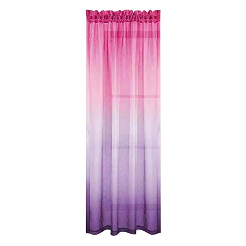 Tonsee Accessoire Türgardine Spitze Schal 1/1 / 1 des Vorhangverlaufes Tupel Tür einfache Paneel Farbe drapieren Heimtextilien Gardinen Mit Rosen (Hot Pink, One Size) von Tonsee Accessoire