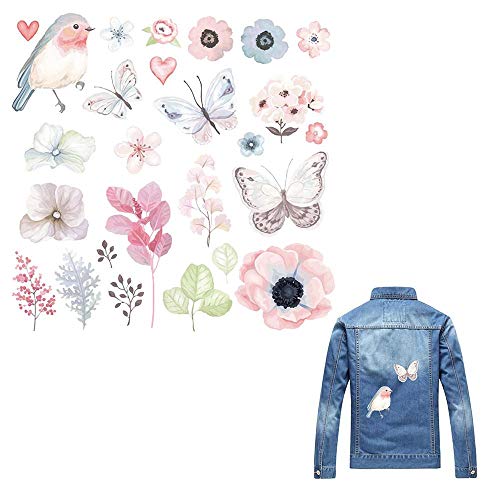 Tonsee Kleidung Aufnäher Patches DIY Blumen Schöne Patch Aufkleber T-shirt Pullover Sweatshirt Thermotransfer Badge für Tasche hat Jeans Applikation Decor für Kinder und Erwachsene (Mehrfarbig) von Tonsee Bekleidung