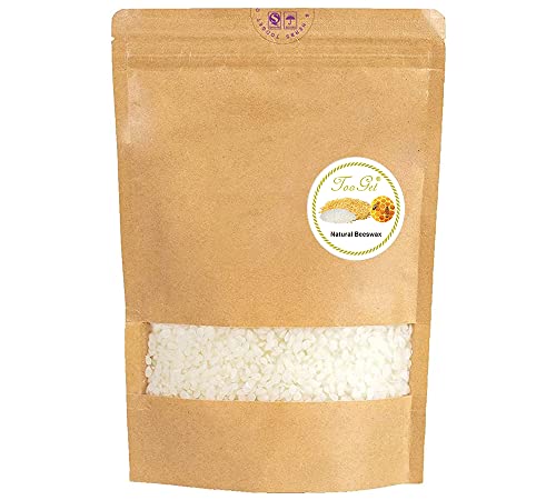 TooGet Reines Weißes Bienenwachs, Natürliches Bienenwachs Pellets, Bienenwachs Pastillen Premium Qualität, Kosmetische Qualität - 400g von TooGet