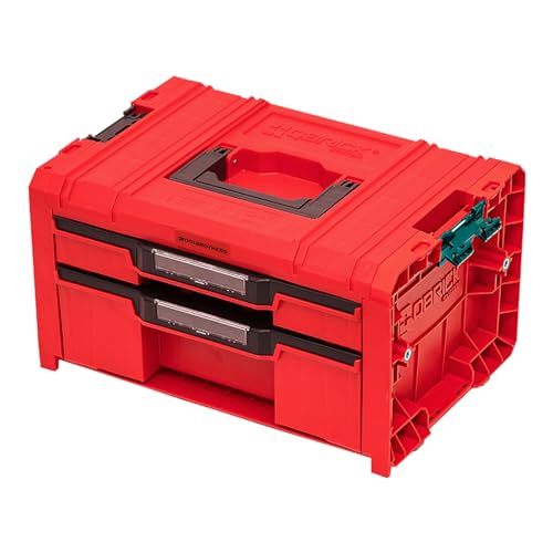 Toolbrothers RHINO L Drawer 2 ULTRA Organize+ Werkzeugkoffer 450 x 310 x 244 mm 14 l stapelbar IP54 mit 2 Schubladen von Toolbrothers