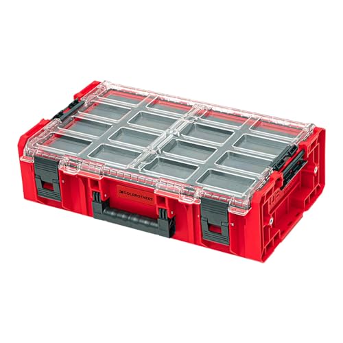 Toolbrothers RHINO XXL Organizer ULTRA Höhe 2XL Custom Multilayer stapelbar 582 x 387 x 172 mm 13,5 l IP66 mit Schaumstoffeinlage von Toolbrothers