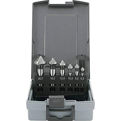 Toolcraft 1614138 Kegelsenker-Set 6teilig 6.3 mm, 8.3 mm, 10.4 mm, 12.4 mm, 16.5 mm, 20.5 mm HSS Zylinderschaft 1 St. von Toolcraft