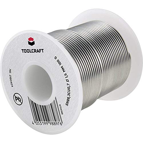 TOOLCRAFT Lötzinn, bleifrei Spule Sn99,3Cu0,7 ROL1 100g 1.5mm von Toolcraft