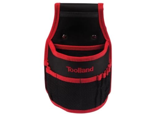 Toolland Nägel-Gürteltasche, Nylon, mit Fächern und Schlaufen, Schwarz/Rot von Toolland a land of possibilities