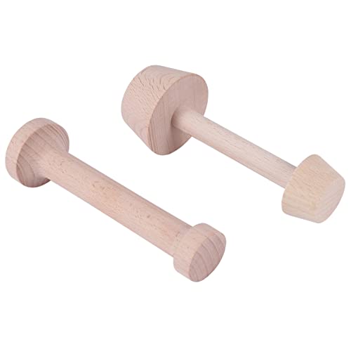 Tooteeru 2 Stücke Holz Tart Tamper Set Tart Pan Holz Eiertörtchen Tamper Gebäck Werkzeuge Tart Tamper DIY Kuchen Gebäck Werkzeuge von Tooteeru