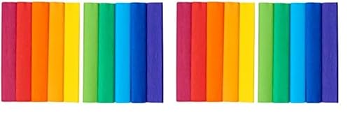 Krepppapier 25x200cm Mix Regenbogenfarben 20er Pack, Regenbogenmix von Top-2000