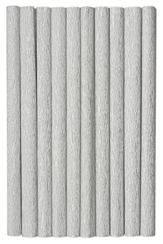 Krepppapier 50x200 cm silber 10er Pack von Top-2000