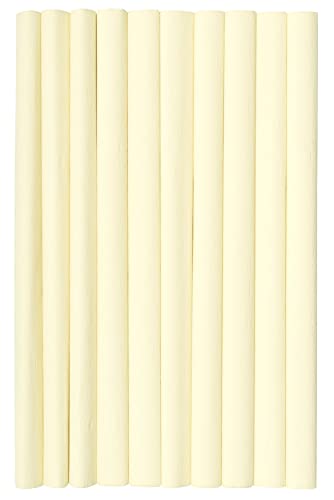 Krepppapier 50x200 cm Crepepapier für Handwerke, Kräuselpapier zur Dekoration, Schulpapier, Rollenpapier Elastizität, nicht abfärbende Farben, creme 10er Pack von Top-2000