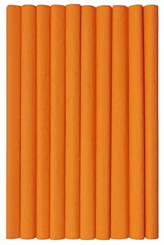 Krepppapier 50x200cm dunkel orange 10er Pack, Dunkelorange von Top-2000