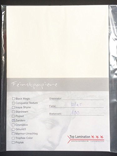 100 Blatt DIN A3 Transparentpapier klar weiß 200g/m² von Top Lamination - exzellente Durchsicht, sehr gute Qualität, für: Einladungen, Visitenkarten, Einlegeblätter, Hochzeitskarten, Architektenpläne, Bastelarbeiten von Top Lamination Laminiertechnik