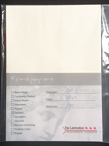 100 Blatt DIN A5 bedruckbares Transparentpapier klar weiß 100g/m² von Top Lamination - exzellente Durchsicht, sehr gute Qualität, mögliche Verwendung: Einladungen, Visitenkarten, Einlegeblätter für Alben, Hochzeitskarten, Architektenpläne, Bastelarbeiten von Top Lamination Laminiertechnik