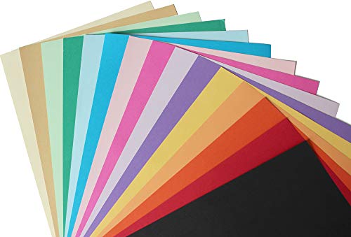 150 Blatt Buntes Papier 160g/m² DIN A5 Bastelpapier 15 Farben Tonpapier Bastelkarton Farb Mix 148x210 mm von Top Lamination Laminiertechnik