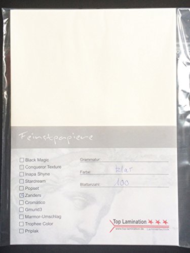 50 Blatt DIN A3 Transparentpapier klar - weiß bedruckbar 150g/m² von Top Lamination - exzellente Durchsicht, sehr gute Qualität, Hochzeitskarten, Architektenpapier, Bastelarbeiten von Top Lamination Laminiertechnik