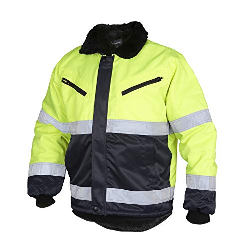 Top Swede 5616-12-04 Modell 5616 Hi Vis Winter Jacke, Gelb/Marine, Größe S von Top Swede