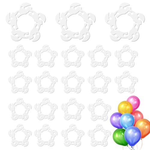 TopBine 150 Stück Ballonhalterung Schnalle, Ballon Clips Halter Ballon Girlande Zubehör Ballon Girlande Verbinder Ballonbogen Clips für Hochzeit Event Dekorationen Birthday Partysupplies(Weiß) von TopBine