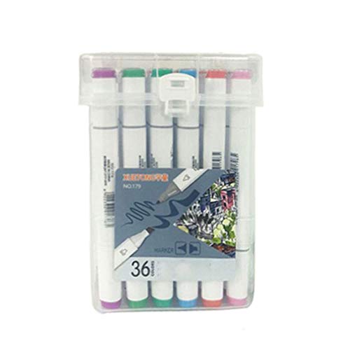 36 Farben Doppelköpfe Alkohol Marker Stift Set Kunst Dual Tip Sketch Pen Graphic Drawing Marker Kit für Design Zeichnung Färbung Hervorhebung von TopHomer