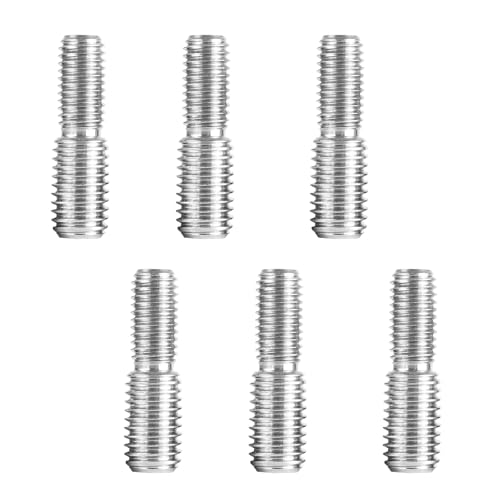 6 Stück Bolzenschraube mit Doppelgewinde, M6x20mm bis M8x20mm Doppelend Gewindestiftschrauben Gewindeadapter aus 304 Edelstahl für Holzgelenk Möbelbeine von TopHomer