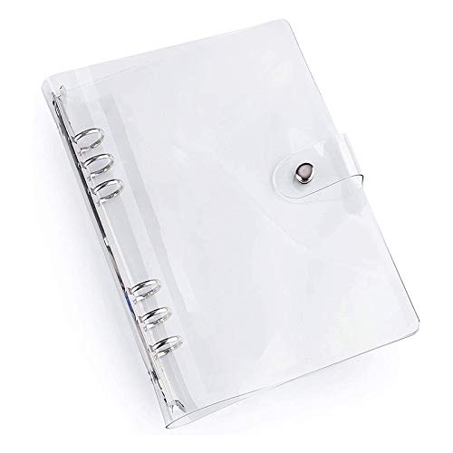 A5 6 Löcher Transparente Weich-PVC-Notizbuch-Abdeckung Planer-Abdeckung Nachfüllbare Notebook-Hülle Schutz Runder Ringordner von TopHomer