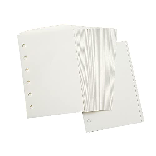 A5 Blanko-Nachfüllpapier, 6 Löcher lose Blätter Papier A5 liniert Nachfüllpapier für Filofax Planer Binder Organizer, 60 Blatt von TopHomer