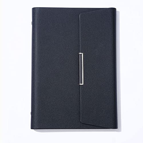 TopHomer A5 Leder Ringbuch, 6 Runde Ringe Nachfüllbar Notebook Binder, mehrere Taschen zum Aufbewahren von Karten, 100 Blatt Papier von TopHomer