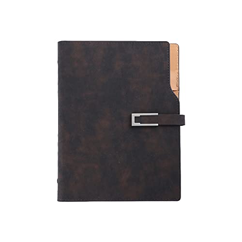 A5 PU Leder Notizbuch, 6 Löcher 100 Blätter Papier Binder Cover Nachfüllbar Loseblatt Persönliches Notizbuch mit Kartenschlitzen von TopHomer