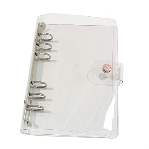 A6 Ringbuch, nachfüllbarer Ordner 6 Loch Ringbuch Transparent PVC Notebook Cover Binder Tagebuch für Zuhause Schule und Büro Schreibbedarf von TopHomer