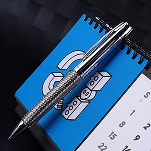 TopHomer Metalldraht geflochtener Kugelschreiber Business Signature Pen Gel Silberstift füllt Schönes Geschenk für Freunde und Familie Nach von TopHomer