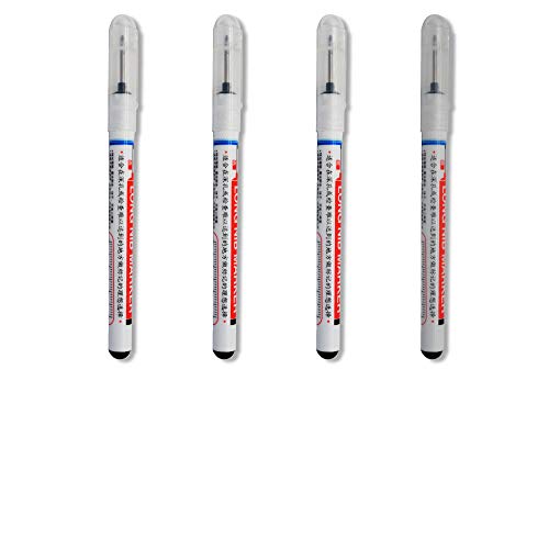 TopHomer Permanentmarker für 0,7-1 mm extra lange Spitze Marker Stift Schwarz (4 Stück) von TopHomer