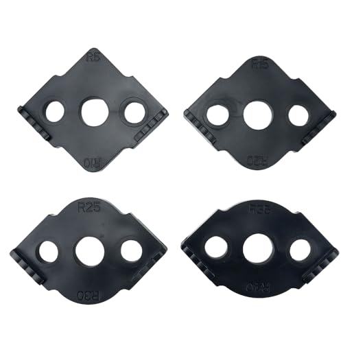 Radius Jig Router Templates, Black Woodworking Routing Rounded Corners Router Bit Template for Furniture Trimming, R5 R10 R15 R20 R25 R30 R35 R40 (Pack of 4) von TopHomer