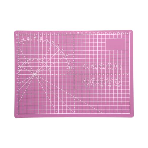 Schneidematte, A4 PVC Bastelmatte, selbstheilendes Schneidebrett für Stoff DIY Handwerk Nähen Quilten - Rosa von TopHomer