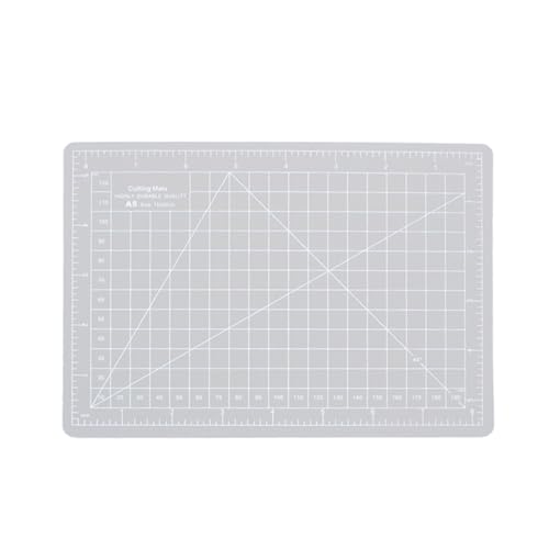 Schneidematte A5, 22x15cm Doppelseite Bastelunterlage Tischunterlage Cutting Mat, Schneideunterlage zum Basteln Quilten Nähen Stoff, Selbstheilend, Grau von TopHomer