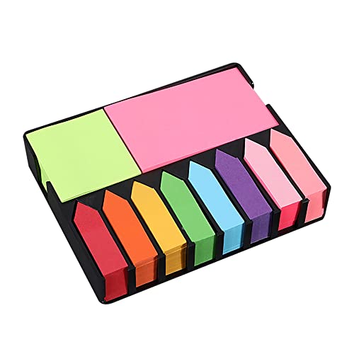 Selbstklebende Haftnotizen, 2000 Stück bunt Klebezettel, Haftmarker schmal Haftstreifen Papier pastell Mit Desk Organizer, Page Marker Sticky Notes Set für Büro, Schule oder Arbeit, Packung von 1 von TopHomer