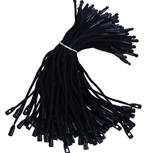 TopHomer Etikettenband aus Polyester, 600 Stück, Kleideretiketten, dünn, 20 cm, zum Aufhängen von Schmuck, Kleidung, Gepäck, Etiketten, Schwarz von TopHomer