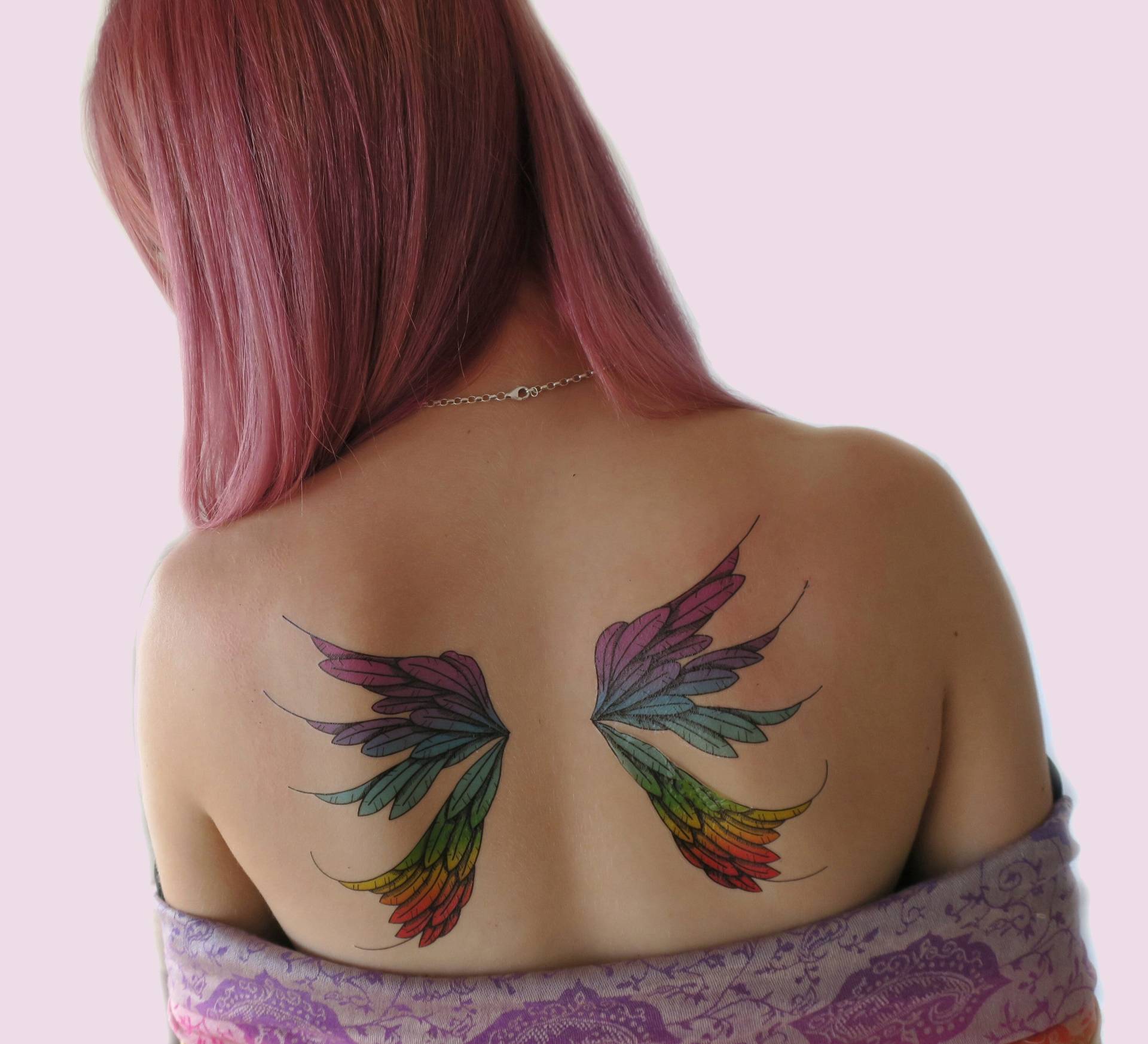 Fairycore Feather Wings Temporäre Tattoos, Schmetterlinge, Fee Spaß Schmetterling Kostüm Zubehör von TopTats