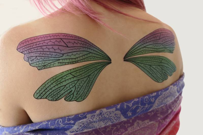 Festival Libellenflügel Temporäre Tattoos, Schmetterlinge, Spaß Schmetterling Sommer Kostümzubehör Fee Fairycore von TopTats