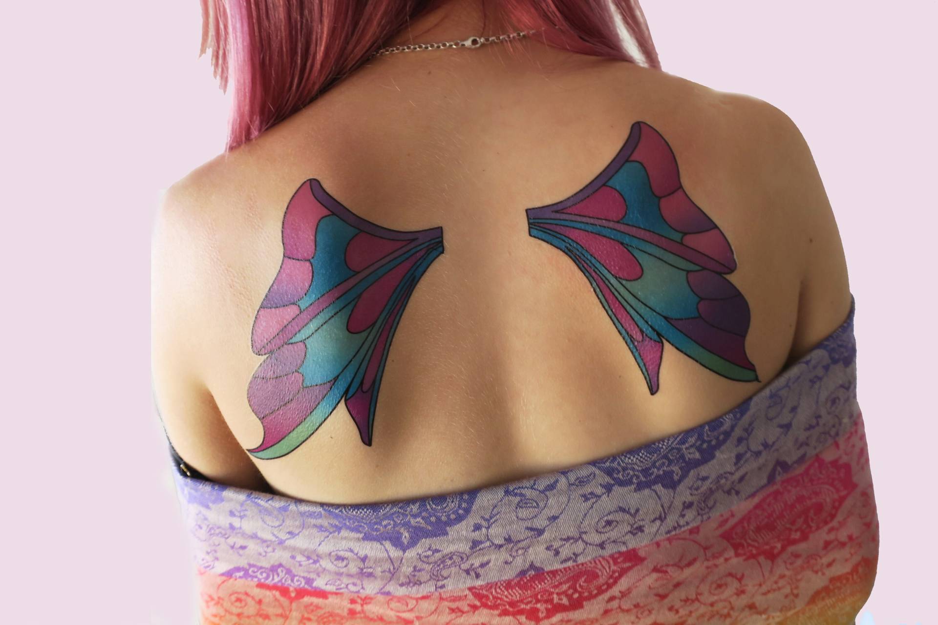 Festival Schmetterlingsflügel Temporäre Tattoos, Schmetterlinge, Spaß Sommer Kostümzubehör von TopTats