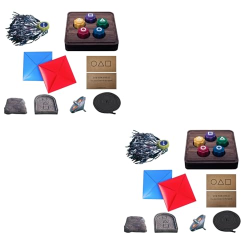 Traditional Korean Games Koreanisches Traditionelles Spielspiel Gonggi Jack Stein Kieselstein Set Klassischer Hand Eye Coordination Stone Catching Minispiel Mit Bunt Steinchen(2 Set) von Topassion