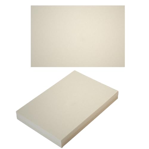 50 Blatt glänzendes Blanko-Kartonpapier, 250 g/m², glänzend, blanko, für selbstgemachte Kartenherstellung, Postkarten, Grußkarten, Visitenkarten (Glänzend Creme, 10,2 x 15,2 cm) von Topeen