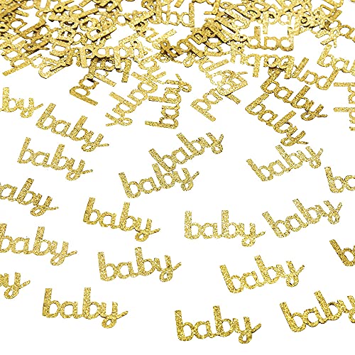 Topfunyy Tischkonfetti für Babyparty, goldfarben, glitzernd, 100 Stück von Topfunyy