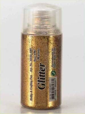 Glitzer Streudose mit Streueinsatz, Fein, 15g, verschiedene Farben (gold) von Tophobby