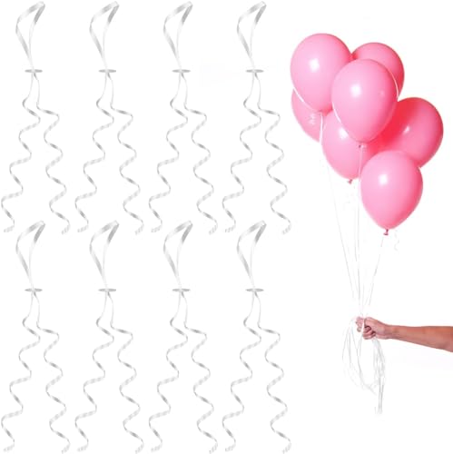 150 White Balloon Closures, Balloon Strings, Balloon Ribbons set, für Machen Luftballon Girlande, Weiß Luftballon Verschluss, Luftballon Schnur mit für Hochzeitsfeier/Geburtstag/Party von Tophoniex