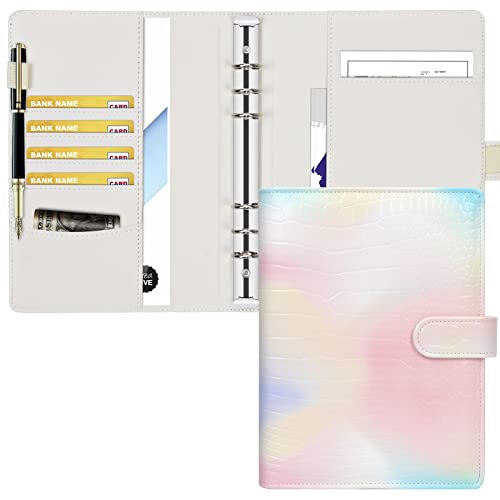 Toplive Leder A5 Binder, 6 Runder Ringbuch Planner Notebook Cover für A5 Füllpapier (Innenpapier nicht enthalten) von Toplive