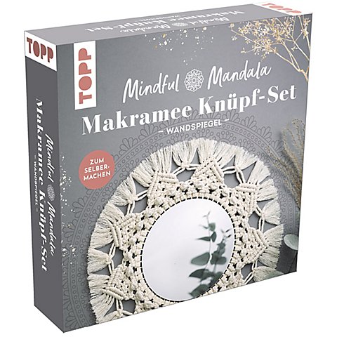 Makramee-Knüpf-Set "Mandala Wandspiegel" von Topp